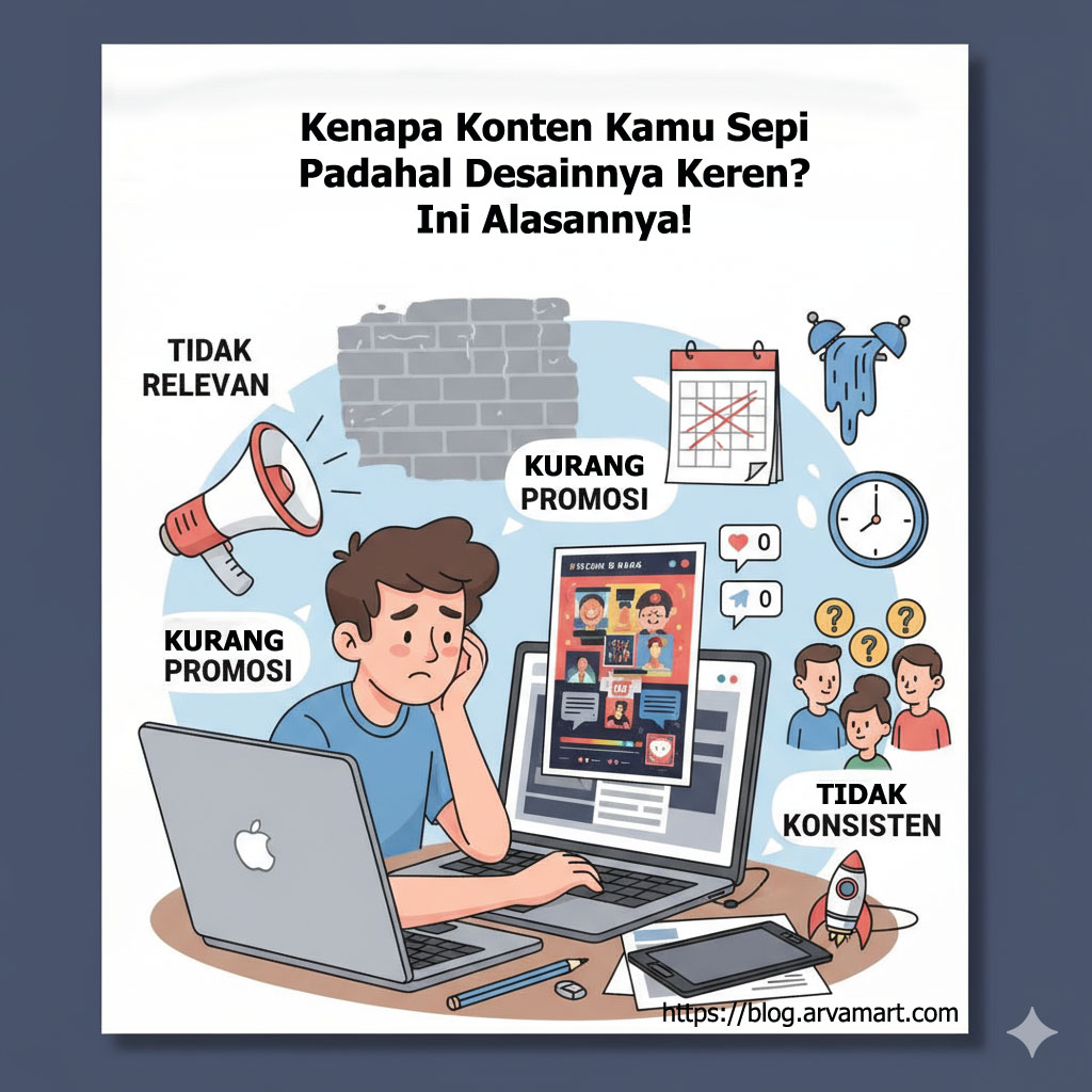 Kenapa Konten Kamu Sepi Padahal Desainnya Keren? Ini Alasannya!