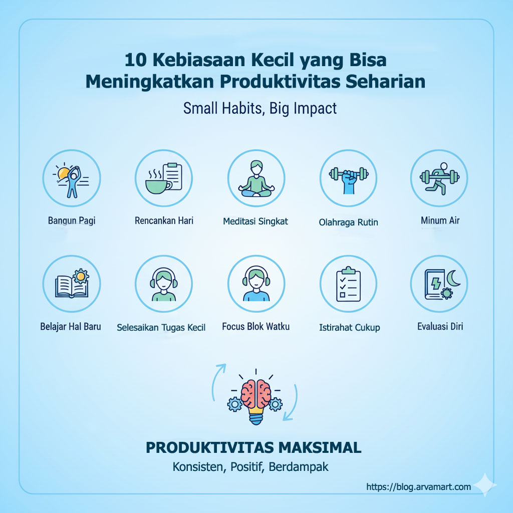 10 Kebiasaan Kecil yang Bisa Meningkatkan Produktivitas Seharian
