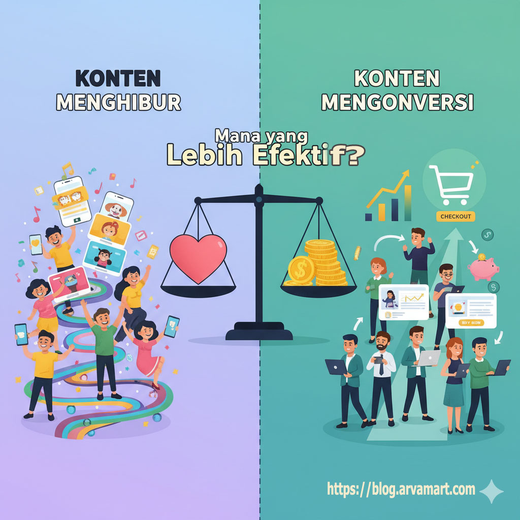 Konten yang Menghibur vs Konten yang Mengonversi: Mana yang Lebih Efektif?