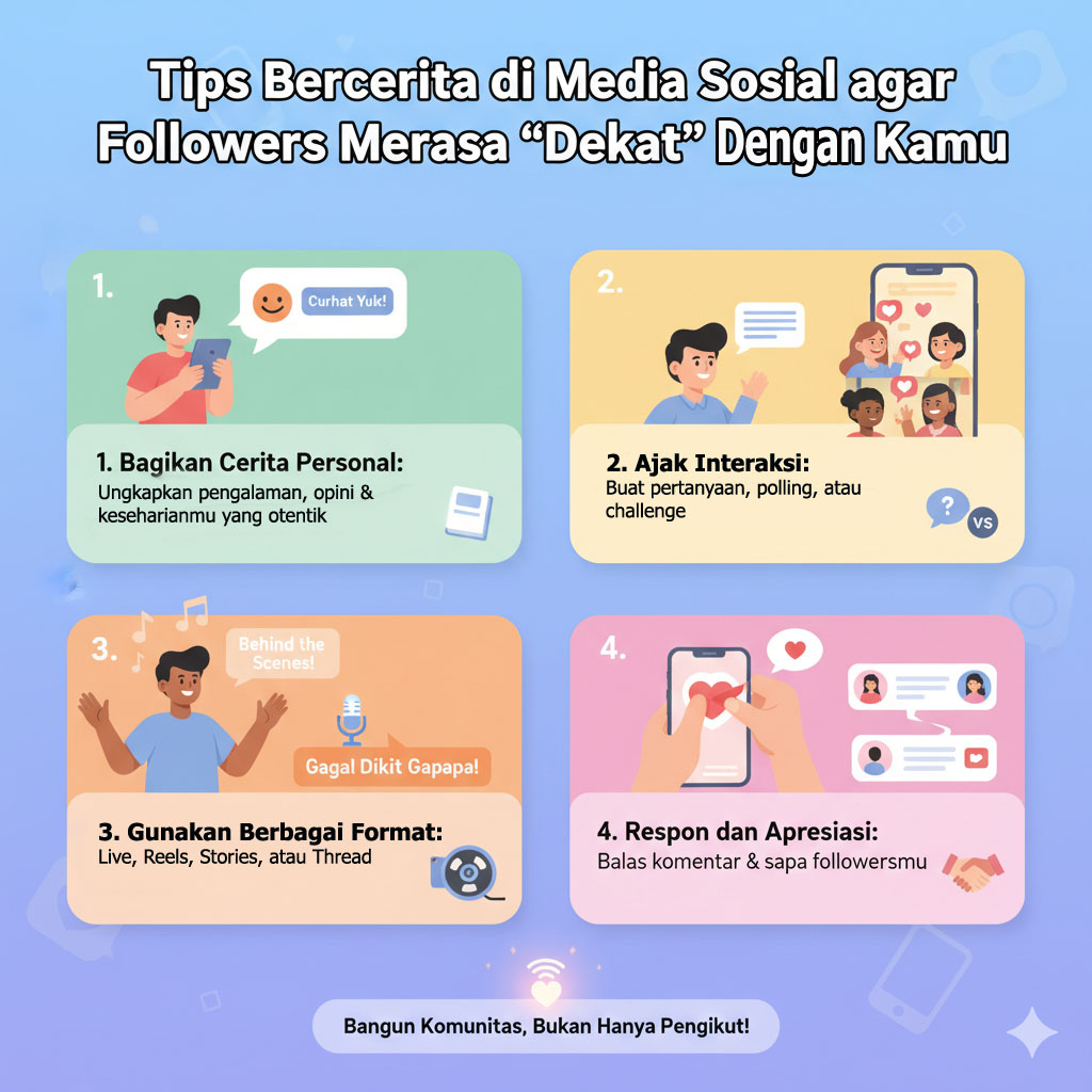 Tips Bercerita di Media Sosial agar Followers Merasa ‘Dekat’ dengan Kamu