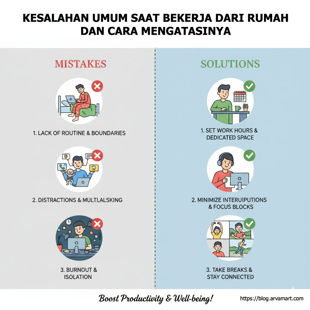Kesalahan Umum Saat Bekerja dari Rumah dan Cara Mengatasinya