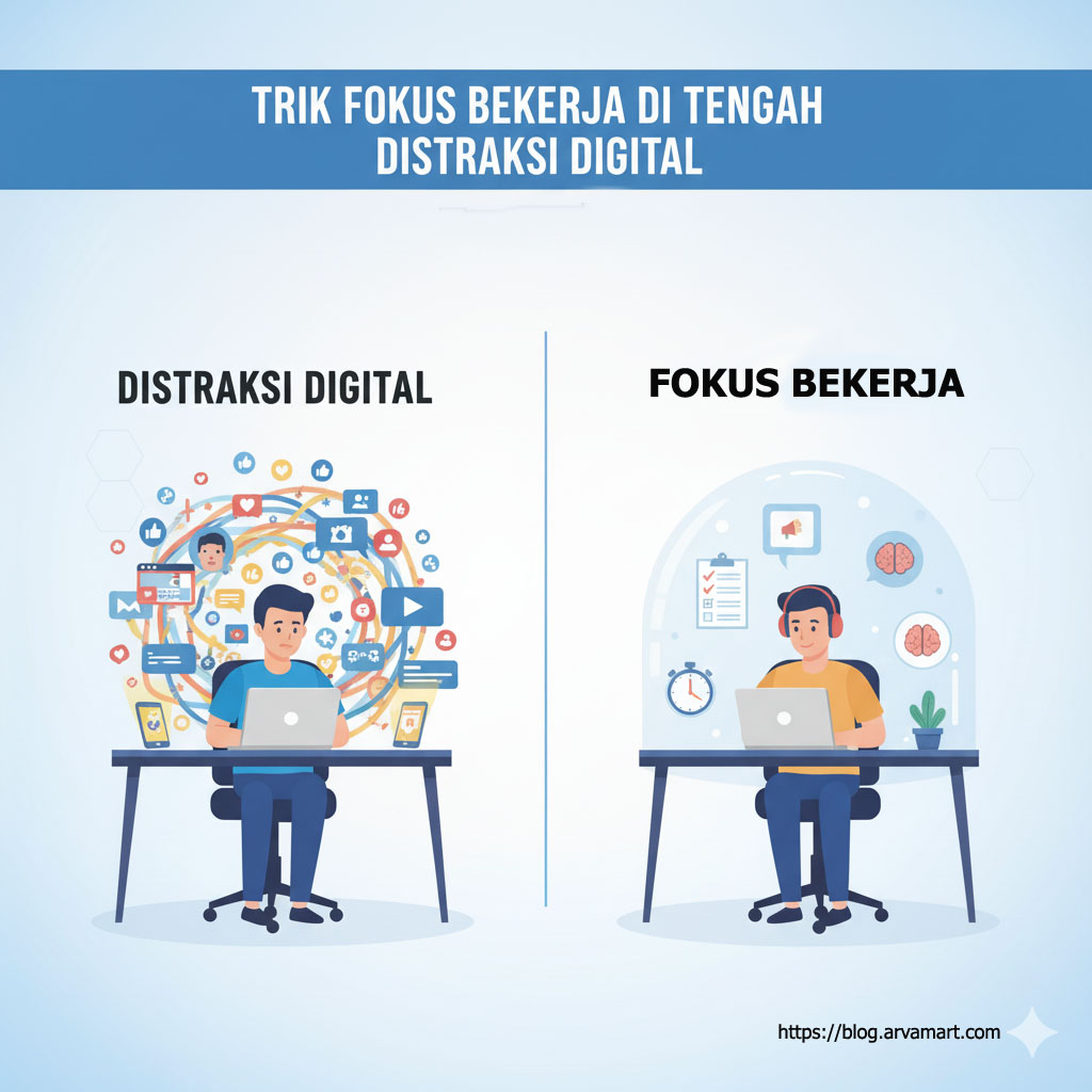Trik Fokus Bekerja di Tengah Distraksi Digital